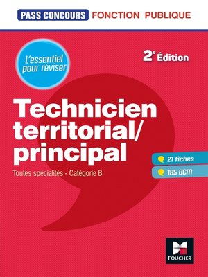 cover image of Pass'Concours--Technicien territorial / principal--2e édition--Révision et entrainenement